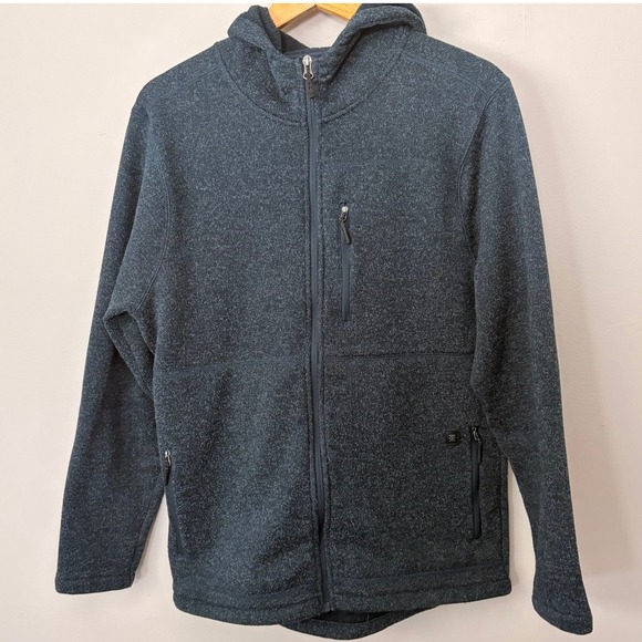 Roark Other - Roark‎ Roadrunner Jacket Men L Gray Full Zip Hooded Fleece Lined Performance